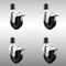 Service Caster 4 Inch 316SS Hard Rubber Wheel Swivel 1-3/4 Inch Stem Caster Set Lock Brake SCC SCC-SS316TTLEX20S414-HRS-134-4 - alternate 4